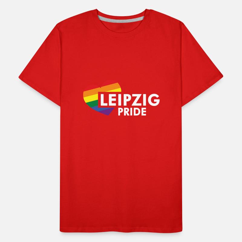 Leipzig Pride Rainbow (weiß) Männer Premium Bio T-Shirt