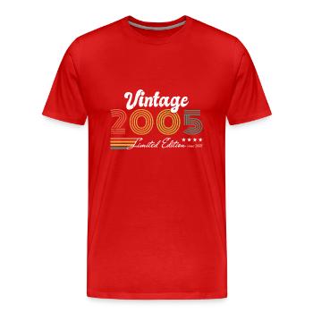 Geburtstag Vintage 2005 Limited Edition - 2005 - Männer Premium Bio T-Shirt - Rot - Vorne - Damien (186cm)