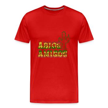 Abios Amigos - Mittelfinger Abitur Abi - Männer Premium Bio T-Shirt - Rot - Vorne - Damien (186cm)