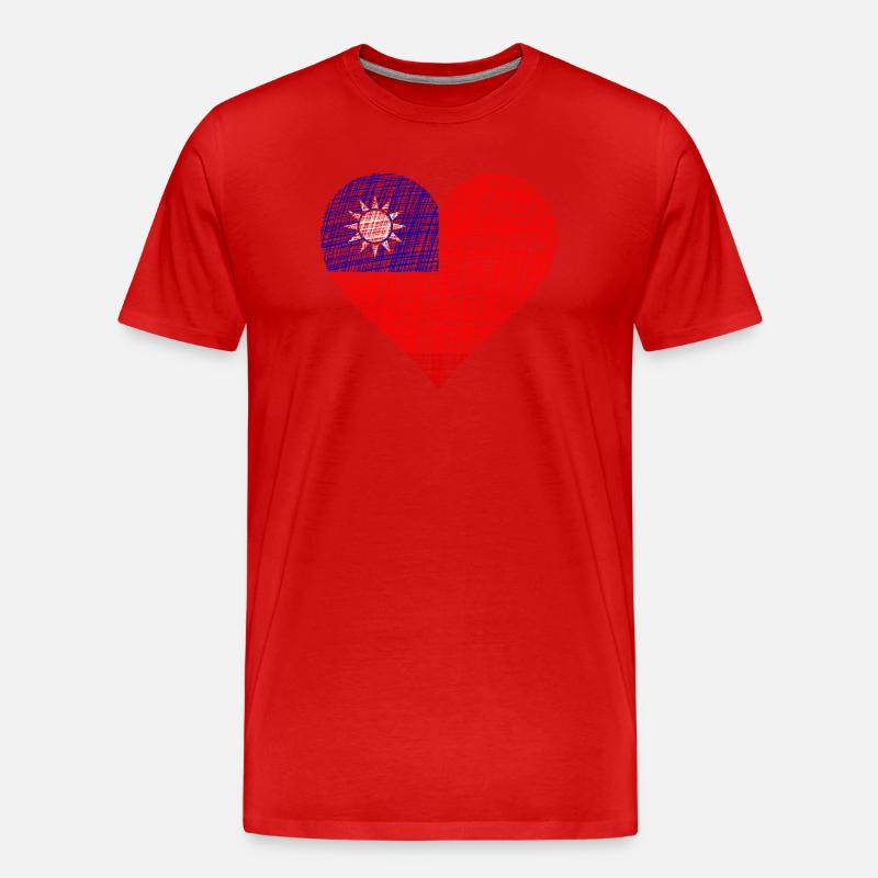 Taiwan - Männer Premium Bio T-Shirt - Rot