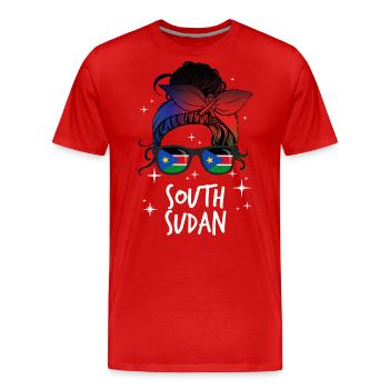 South Sudan - Men's Premium Organic T-Shirt - red - Front - Damien (186cm)
