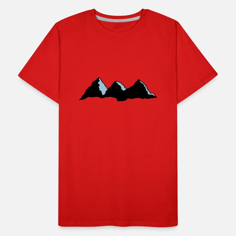 mountain highlander drawing vector Men's Premium Organic T-Shirt