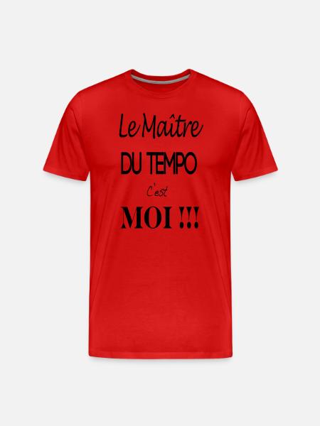 Maitre du tempo - T-shirt bio Premium Homme - rouge