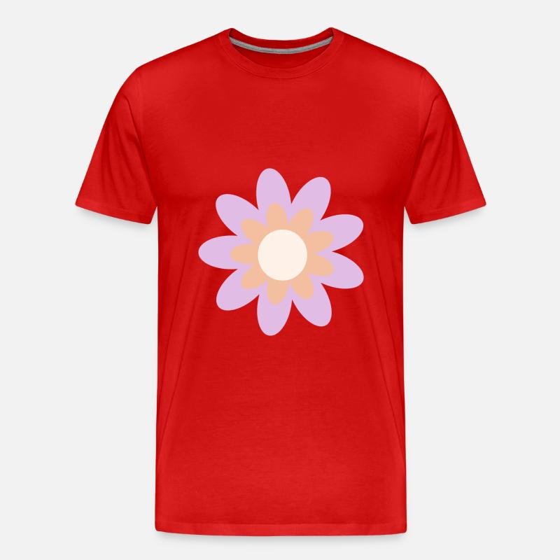 Fleur fleur pastel fleurs fleurs pastel lilas - T-shirt bio Premium Homme - rouge