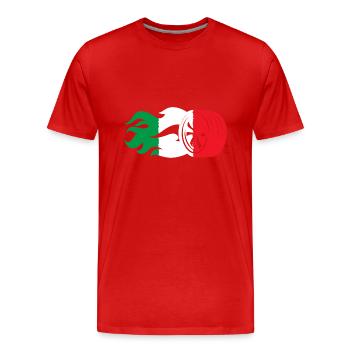 Italy Motorsport Flag - Men's Premium Organic T-Shirt - red - Front - Damien (186cm)