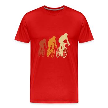 bike bike bike bikes cycling club - Men's Premium Organic T-Shirt - red - Front - Damien (186cm)