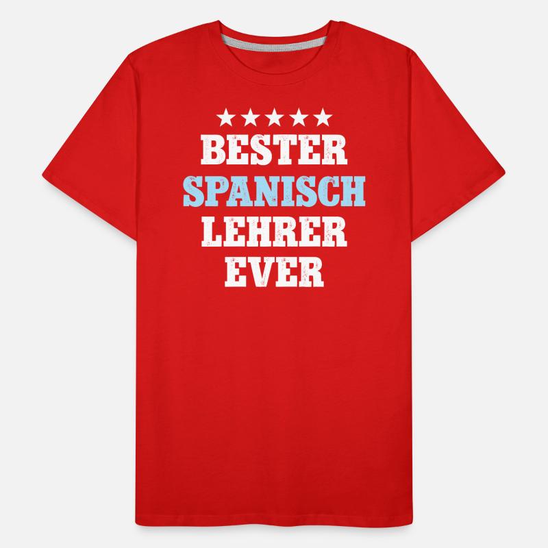 Spanisch Lehrer Geburtstag Maestro de Espanol Männer Premium Bio T-Shirt