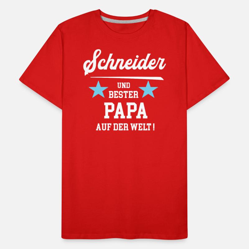 Schneider Bester Papa Vatertag Geburtstag Männer Premium Bio T-Shirt
