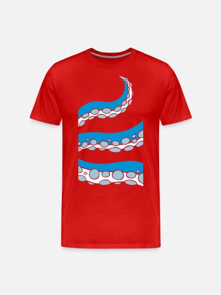 Squid tentacle - Men's Premium Organic T-Shirt - red
