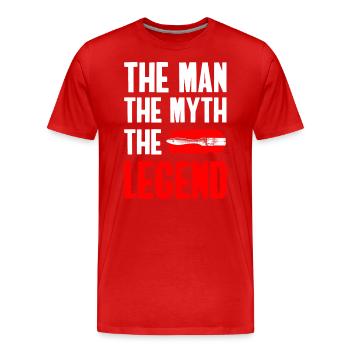 Artist Spray Can Color Wallpapering - Men's Premium Organic T-Shirt - red - Front - Damien (186cm)