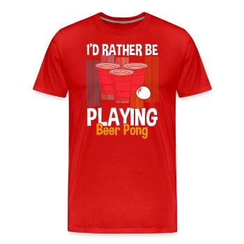 Fêtes de la bière Ivrognes - T-shirt bio Premium Homme - rouge - Devant - Damien (186cm)