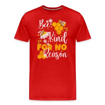 Honig Süß Honigwabe Nutztier - Männer Premium Bio T-Shirt - Rot - Vorne - Damien (186cm)