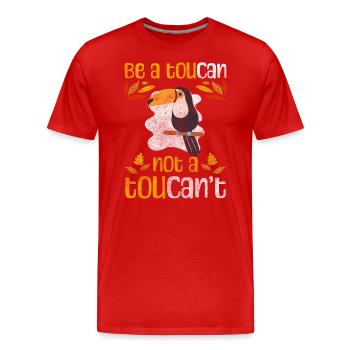 Oiseau Animal Bec - T-shirt bio Premium Homme - rouge - Devant - Damien (186cm)