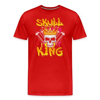 Street Art Wall Rap Street Style - T-shirt bio Premium Homme - rouge - Devant - Damien (186cm)
