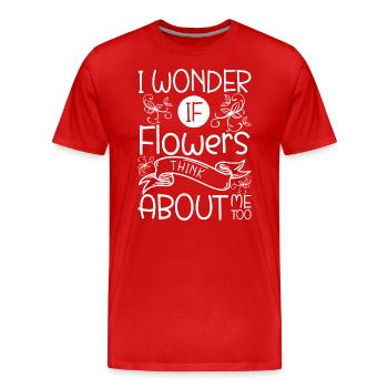Bouquet Amour Bouquet Couple - T-shirt bio Premium Homme - rouge - Devant - Damien (186cm)