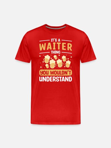 Waiters Guests Gratuities - Men's Premium Organic T-Shirt - red