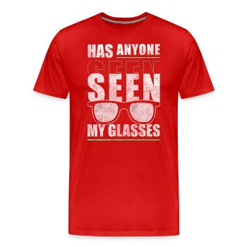 Glasses Opticians Face Jewelry - Men's Premium Organic T-Shirt - red - Front - Damien (186cm)
