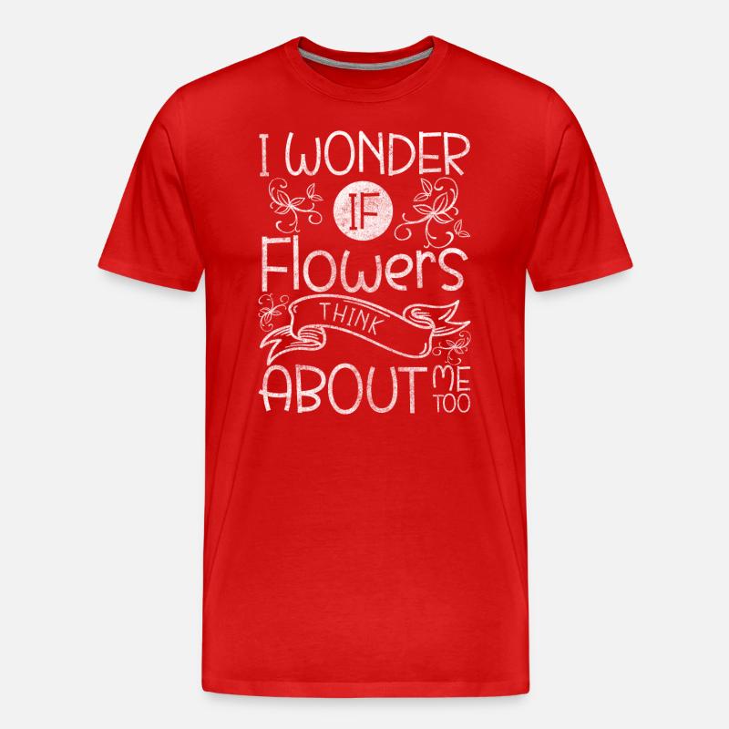 Blume Riechen Romantisch Hochzeit - Männer Premium Bio T-Shirt - Rot