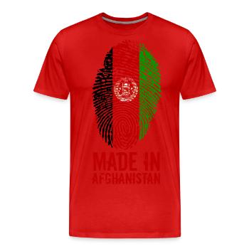 Fabriqué en Afghanistan / Made in Afghanistan - T-shirt bio Premium Homme - rouge - Devant - Damien (186cm)