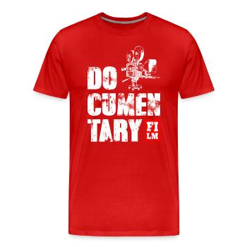 Documentary Film - Männer Premium Bio T-Shirt - Rot - Vorne - Damien (186cm)