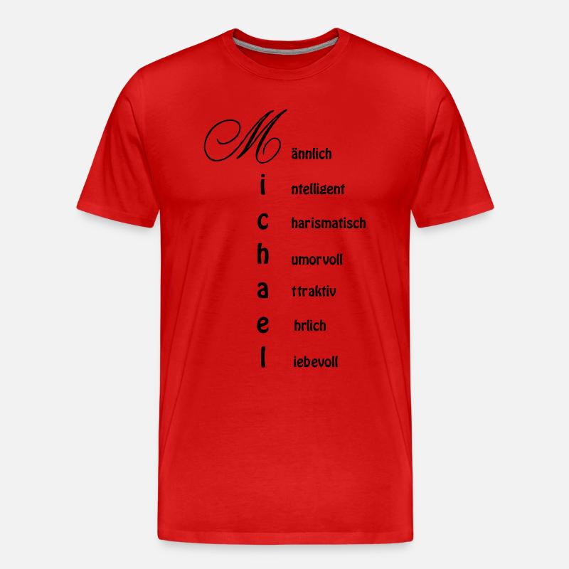 Michael - Männer Premium Bio T-Shirt - Rot