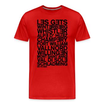 Bike Parks - Men's Premium Organic T-Shirt - red - Front - Damien (186cm)