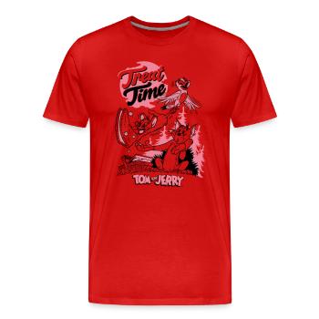 Tom Und Jerry Picknick Treat Time - Männer Premium Bio T-Shirt - Rot - Vorne - Damien (186cm)