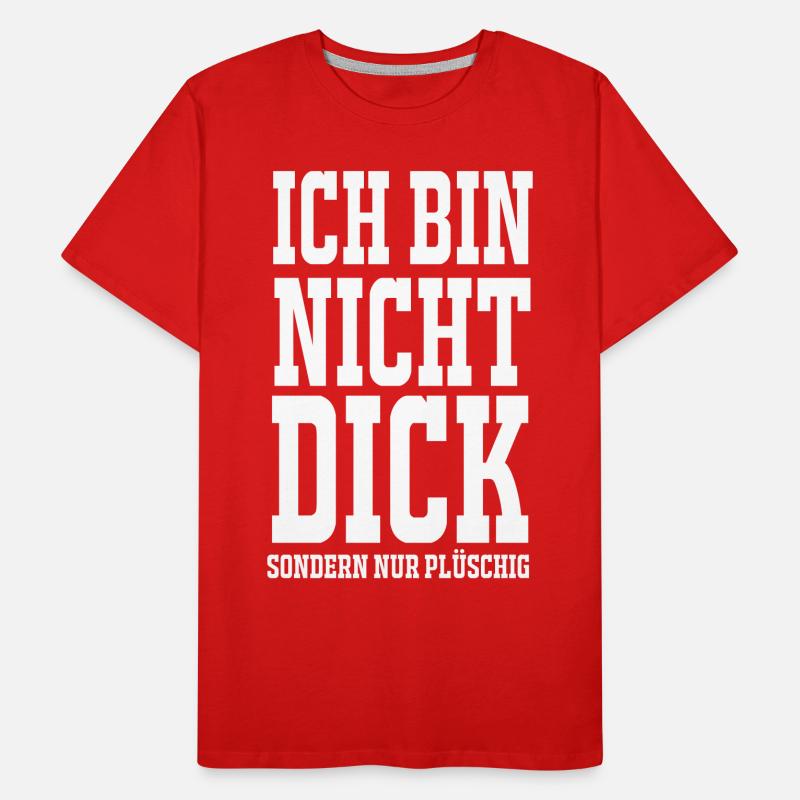 Ich bin nicht dick Männer Premium Bio T-Shirt