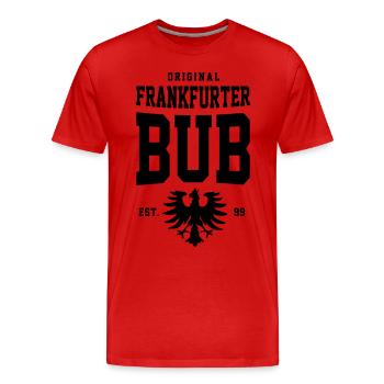 Original Frankfurter BUB - FFM - 069 - Männer Premium Bio T-Shirt - Rot - Vorne - Damien (186cm)