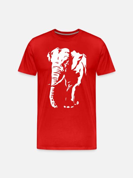 Elephant - Elefant - Männer Premium Bio T-Shirt - Rot