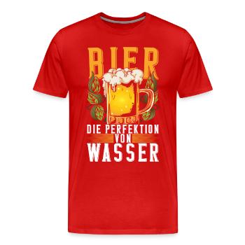 Bierbrauen Bierbrauer - Männer Premium Bio T-Shirt - Rot - Vorne - Damien (186cm)