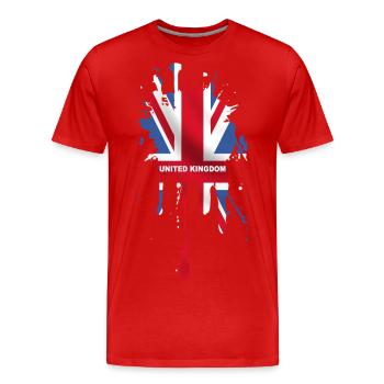 union jack 5 - T-shirt bio Premium Homme - rouge - Devant - Damien (186cm)
