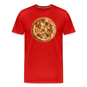 pizza margherita pizzeria food essen - Männer Premium Bio T-Shirt - Rot - Vorne - Damien (186cm)