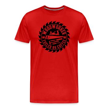 Tischler - Männer Premium Bio T-Shirt - Rot - Vorne - Damien (186cm)