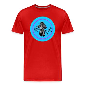 Neon Samurai - Männer Premium Bio T-Shirt - Rot - Vorne - Damien (186cm)