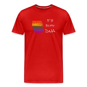 Lgbtq, LGBTQ, LGBT, lgbt, LGBT is in my DNA - Männer Premium Bio T-Shirt - Rot - Vorne - Damien (186cm)