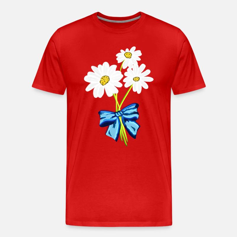 Gänseblümchen - Männer Premium Bio T-Shirt - Rot