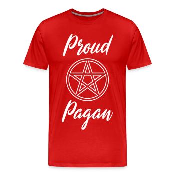 Beltane bénédictions du 1er mai Proud Pagan - T-shirt bio Premium Homme - rouge - Devant - Damien (186cm)
