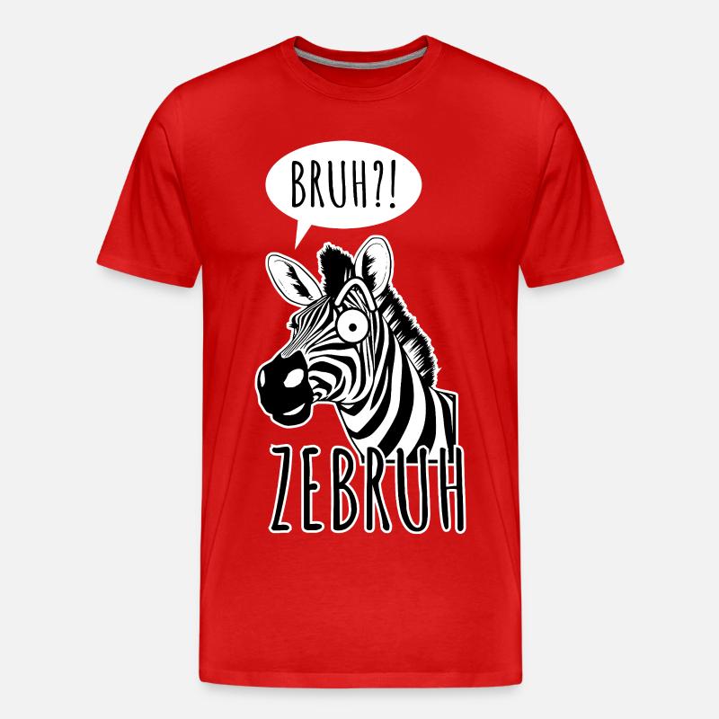 Zebra Bro - Ein ZeBRUH! - Männer Premium Bio T-Shirt - Rot
