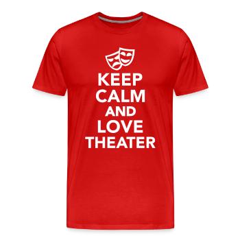 Theater - Männer Premium Bio T-Shirt - Rot - Vorne - Damien (186cm)