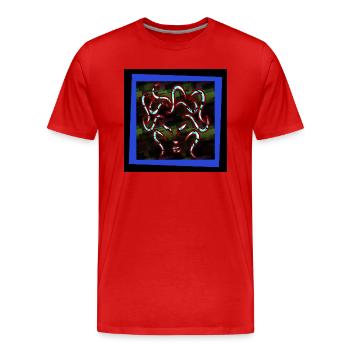 Fighting Face - Art Image - T-shirt bio Premium Homme - rouge - Devant - Damien (186cm)