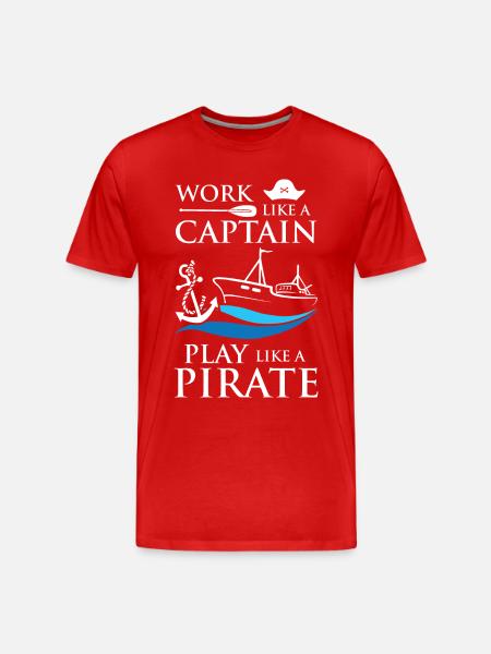 Captain Pirates - Men's Premium Organic T-Shirt - red