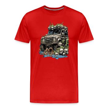 Offroad Off Road Birthday 40 - Männer Premium Bio T-Shirt - Rot - Vorne - Damien (186cm)