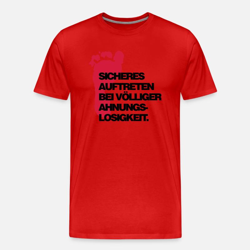 sicheres Auftreten - Männer Premium Bio T-Shirt - Rot