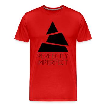 parfaitement imparfait Hipster Triangle Triangle - T-shirt bio Premium Homme - rouge - Devant - Damien (186cm)