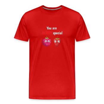 Fruits Berry Shirt You Are Berry Special Funny - Men's Premium Organic T-Shirt - red - Front - Damien (186cm)
