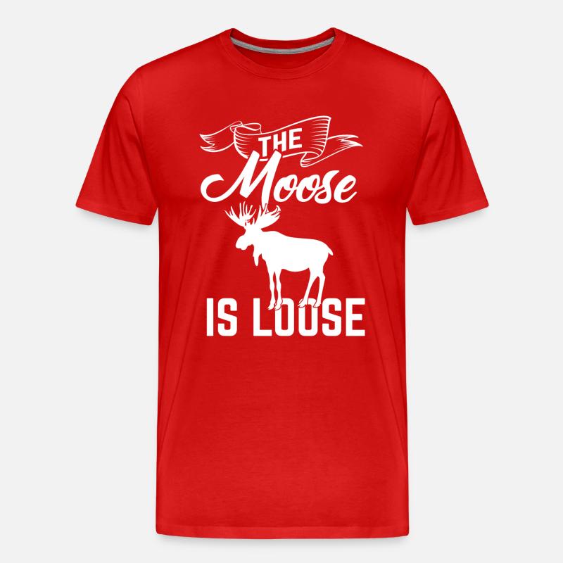 Elch ist lose Elch-Geist-Tiergeschenk-Idee - Männer Premium Bio T-Shirt - Rot