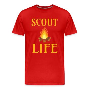 SCOUT: Scout Life - Männer Premium Bio T-Shirt - Rot - Vorne - Damien (186cm)