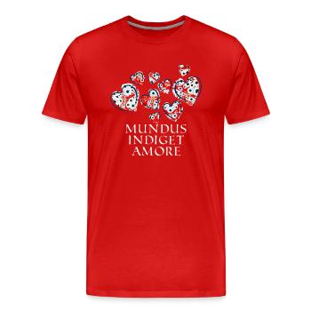 Mundus Indiget Amore E 260 - T-shirt bio Premium Homme - rouge - Devant - Damien (186cm)