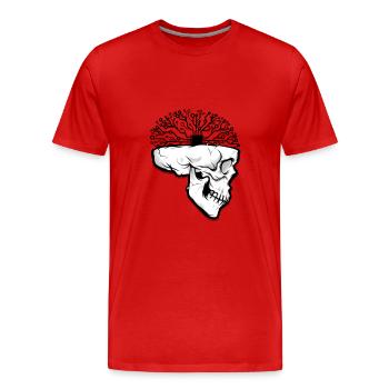 Brain CPU CPU Head Of Death - Men's Premium Organic T-Shirt - red - Front - Damien (186cm)